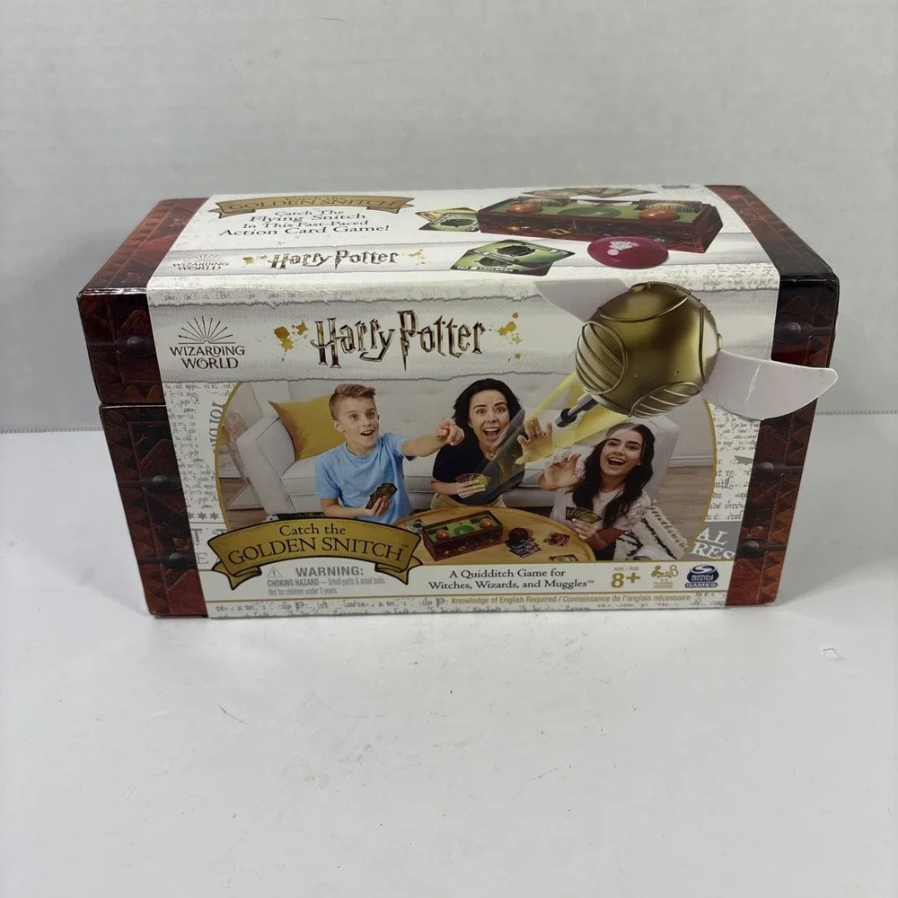 Harry Potter Catch the Golden Snitch Card Game Quidditch Chest Spin Master